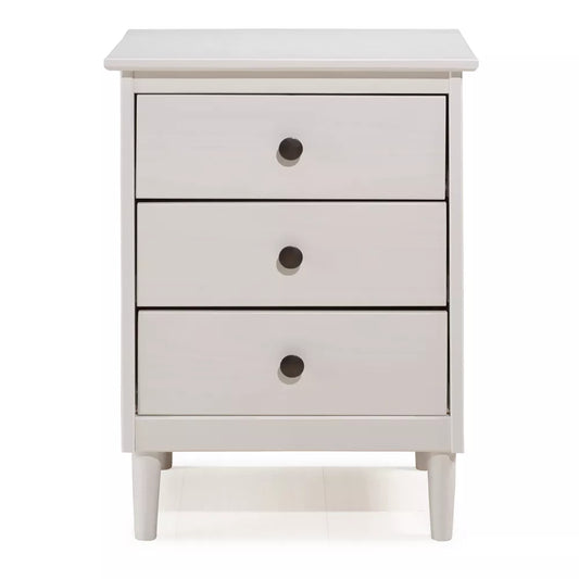 Stiva Classic Mid-Century Modern 3 Drawer Nightstand - Saracina Home