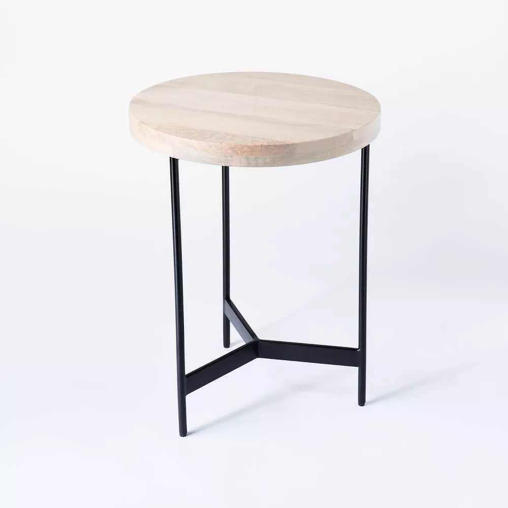 Villa Park Round Wooden Fully Assembled End Table -Threshold designed with Studio McGee