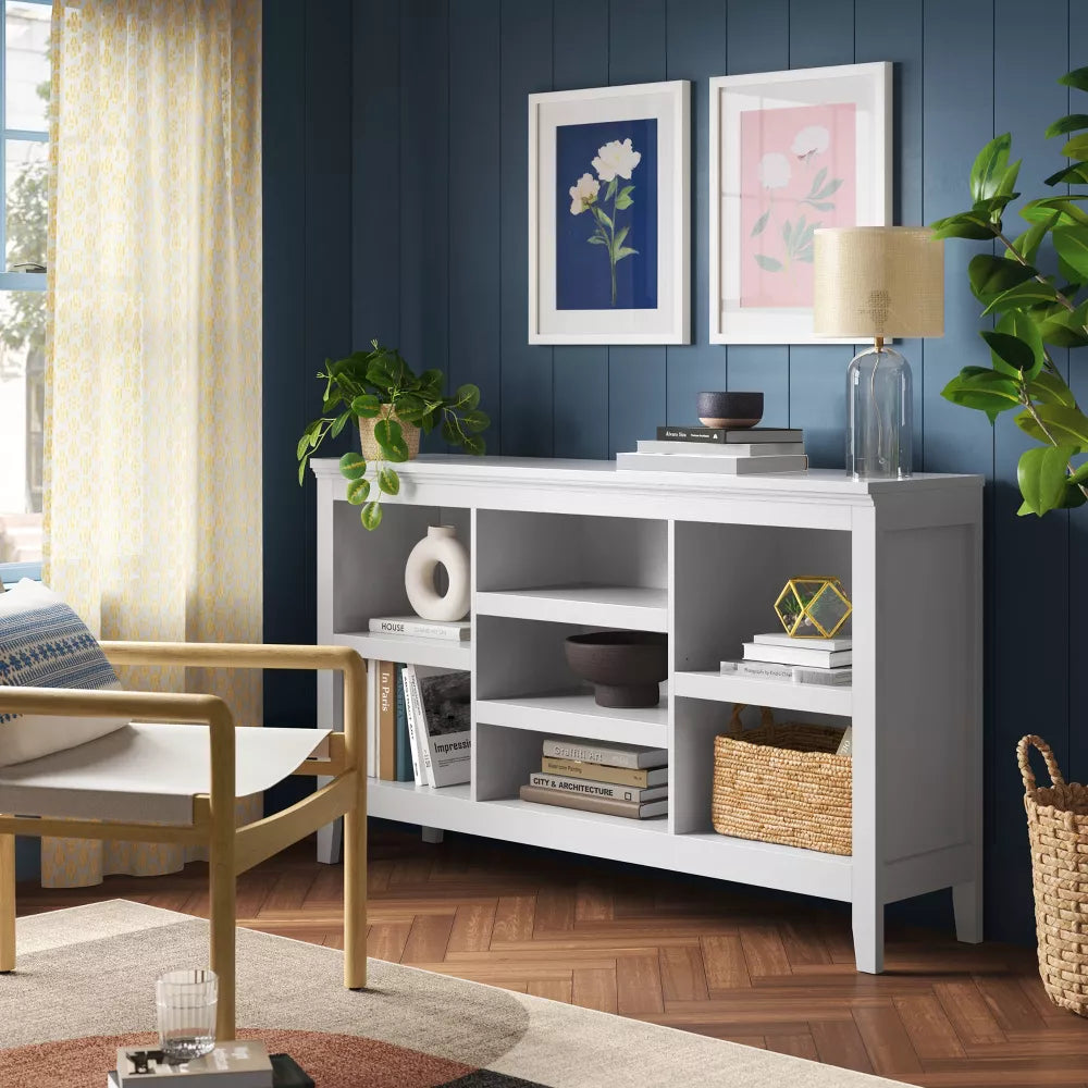 32" Carson Horizontal Bookcase with Adjustable Shelves White- Threshold