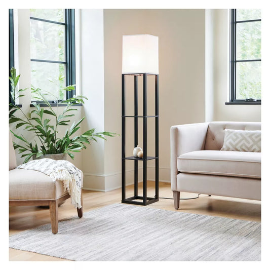 Shelf Floor Lamp Black - Threshold