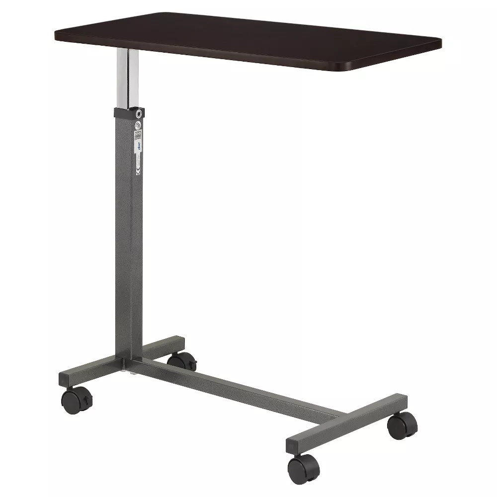 Drive Medical Non Tilt Top Overbed Table, Silver Vein