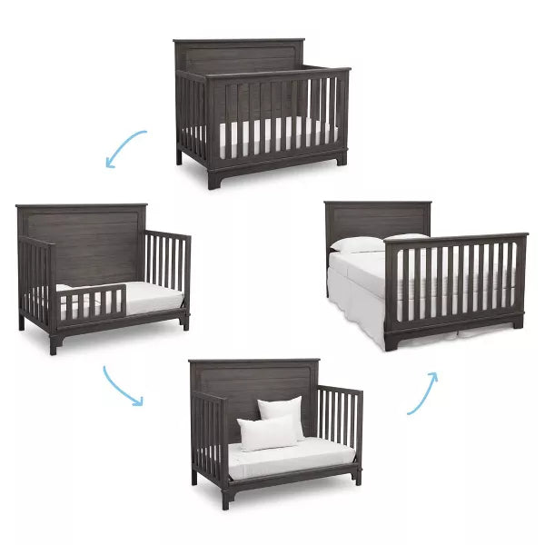 Simmons Kids' Slumbertime Monterey 4-in-1 Convertible Crib Rustic Gray