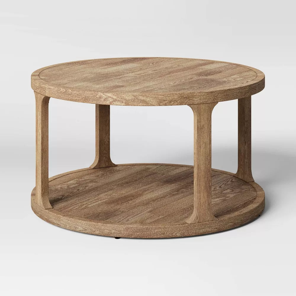 Castalia Coffee Table Brown -Threshold: Mango Wood, Lower Shelf