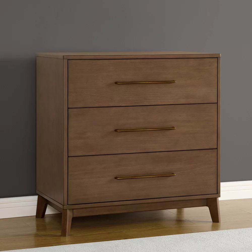 Delta Children Spencer 3 Drawer Dresser with Changing Top - Teak Brown