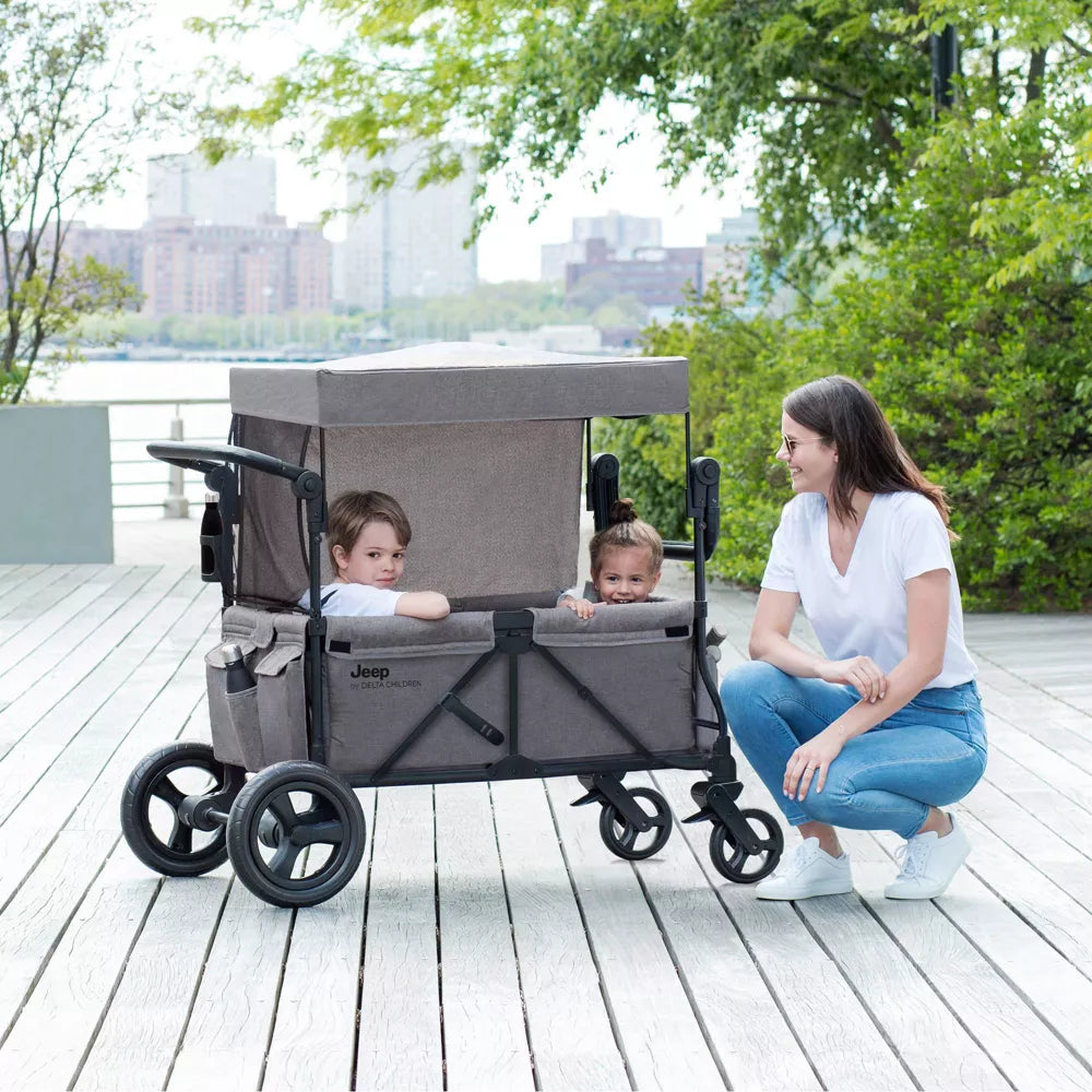 jeep universal car seat stroller Jeep Wrangler Stroller Wagon with Included Car Seat Adapter by Delta Children