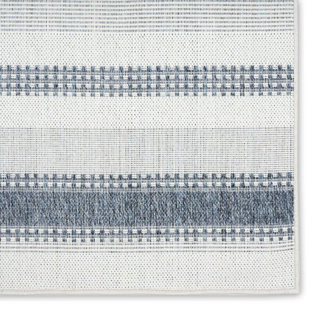 7'10"x10'2" Tripoli Mateo Indoor/Outdoor Rug Dark Blue/Cream -Home Dynamix: UV & Stain Resistant