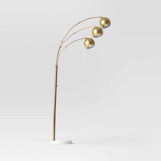 Span 3-Head Metal Globe Floor Lamp Brass - Threshold™