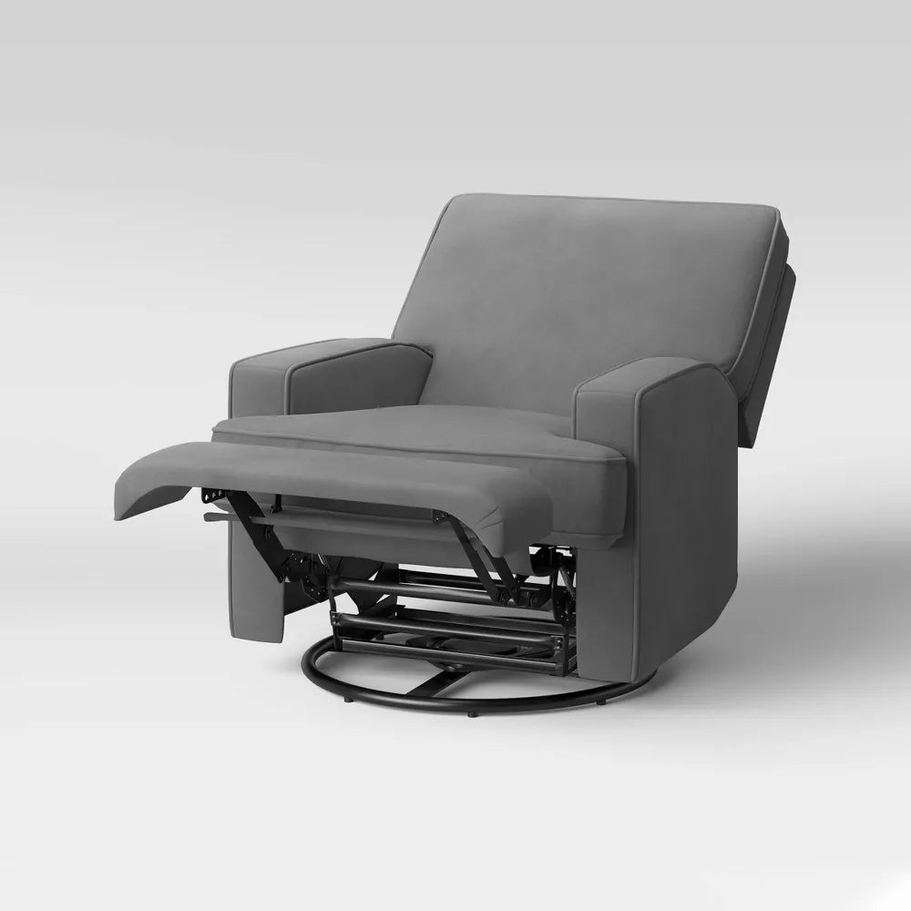 Baby Relax Addison Swivel Gliding Recliner - Gray
