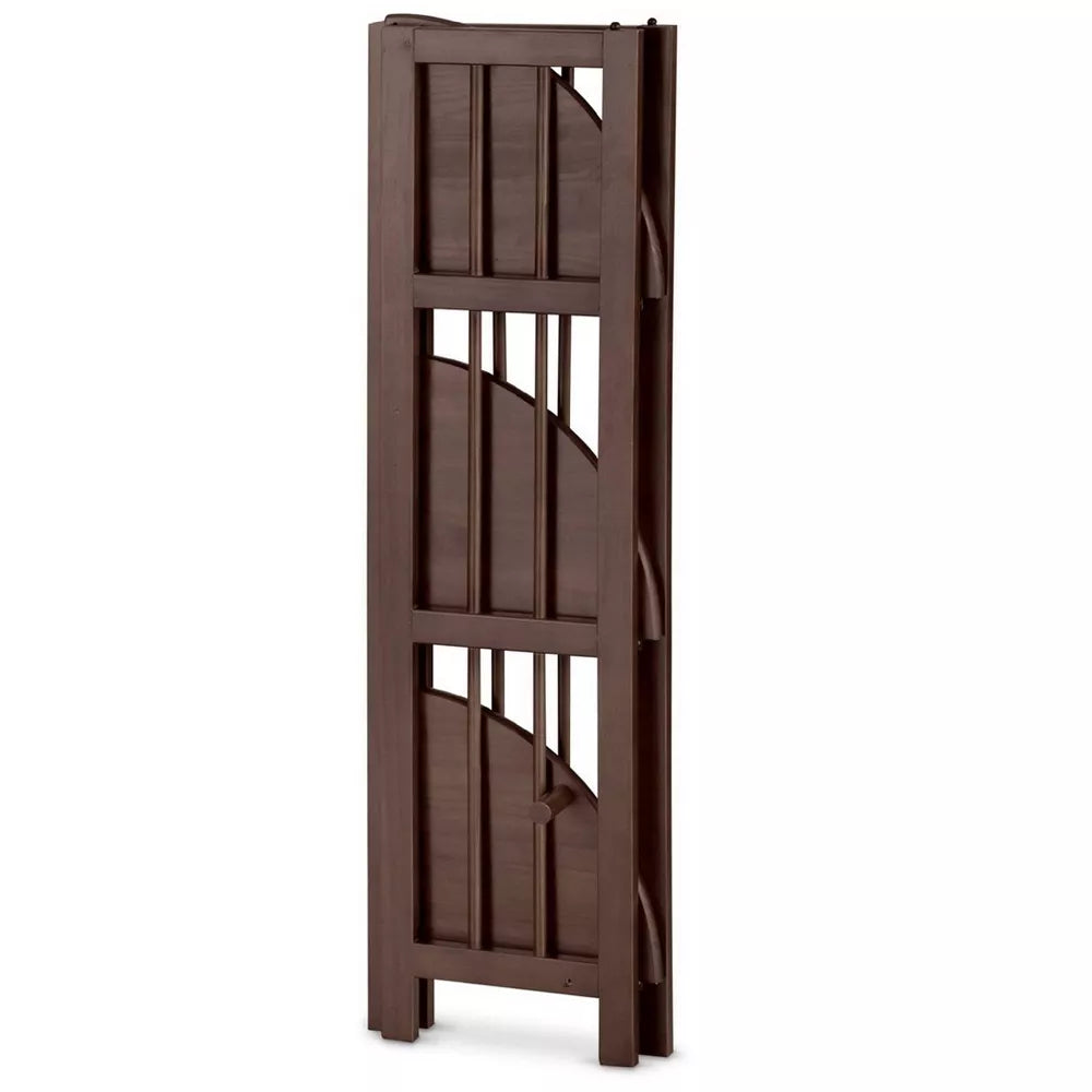 Casual Home Mission 4-Shelf Corner Folding Bookcase, Truffle Brown