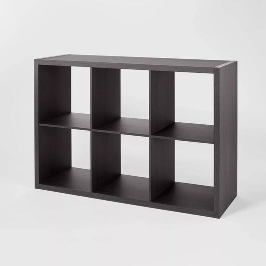 6 Cube Organizer Black - Brightroom