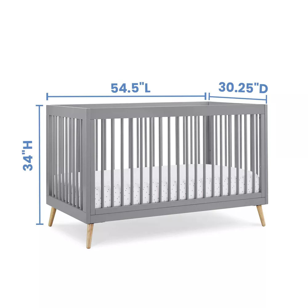 Delta Children Jordan 4-in-1 Convertrible Crib -Gray