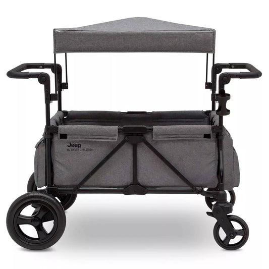 Jeep Wrangler Stroller Wagon with Included Car Seat Adapter by Delta Children - Gray