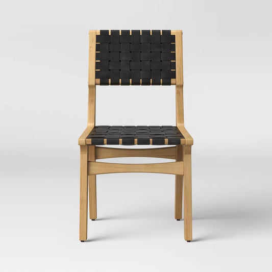 Ceylon Woven Dining Chair Black/Natural - Threshold