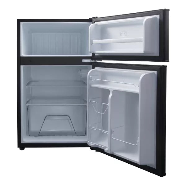 Whirlpool 3.1 Cu. Ft. Mini Refrigerator - Black WH31BKE: Dorm Fridge Freezer Combo, Energy Star, Reversible Door