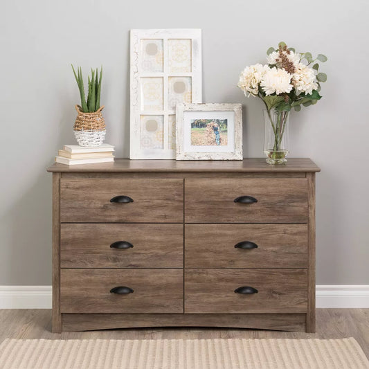 Salt Spring 6 Drawer Condo Dresser Drifted Gray - Prepac