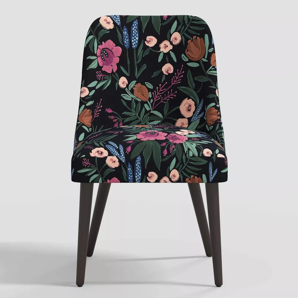 Geller Modern Dining Chair in Botanical Grant Floral Ink - Threshold