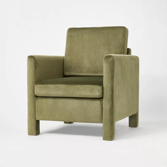 Bellfield Fully Upholstered Olive Accent Chair - Threshold with Studio McGee