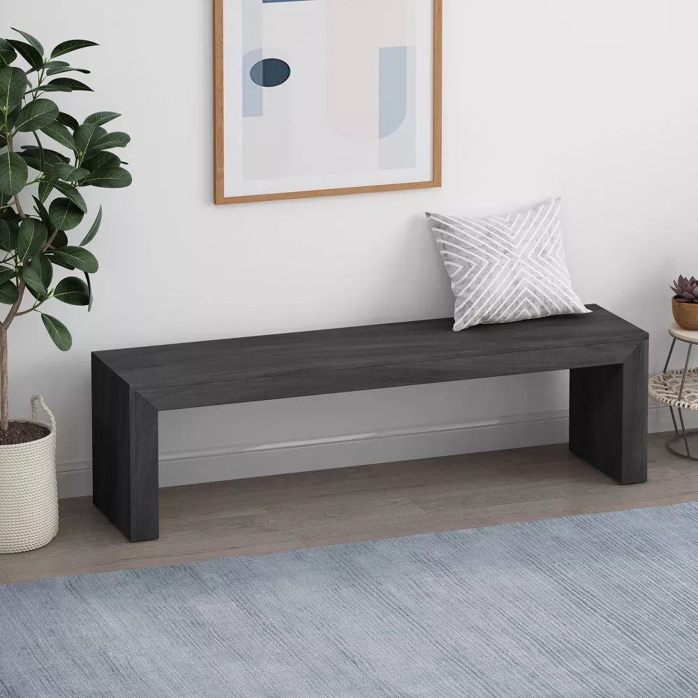 Pannell Farmhouse Dining Bench Black - Christopher Knight Home