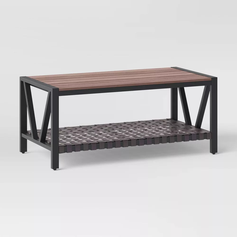 Oak Park Patio Coffee Table, Outdoor Furniture - Dark Brown - Threshold