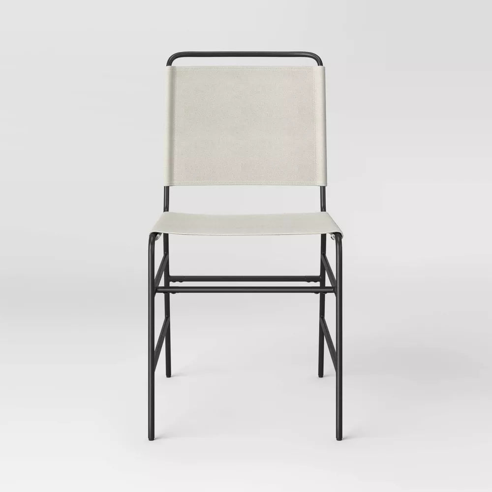 Ward Sling Metal Frame Dining Chair Cream Canvas - Threshold