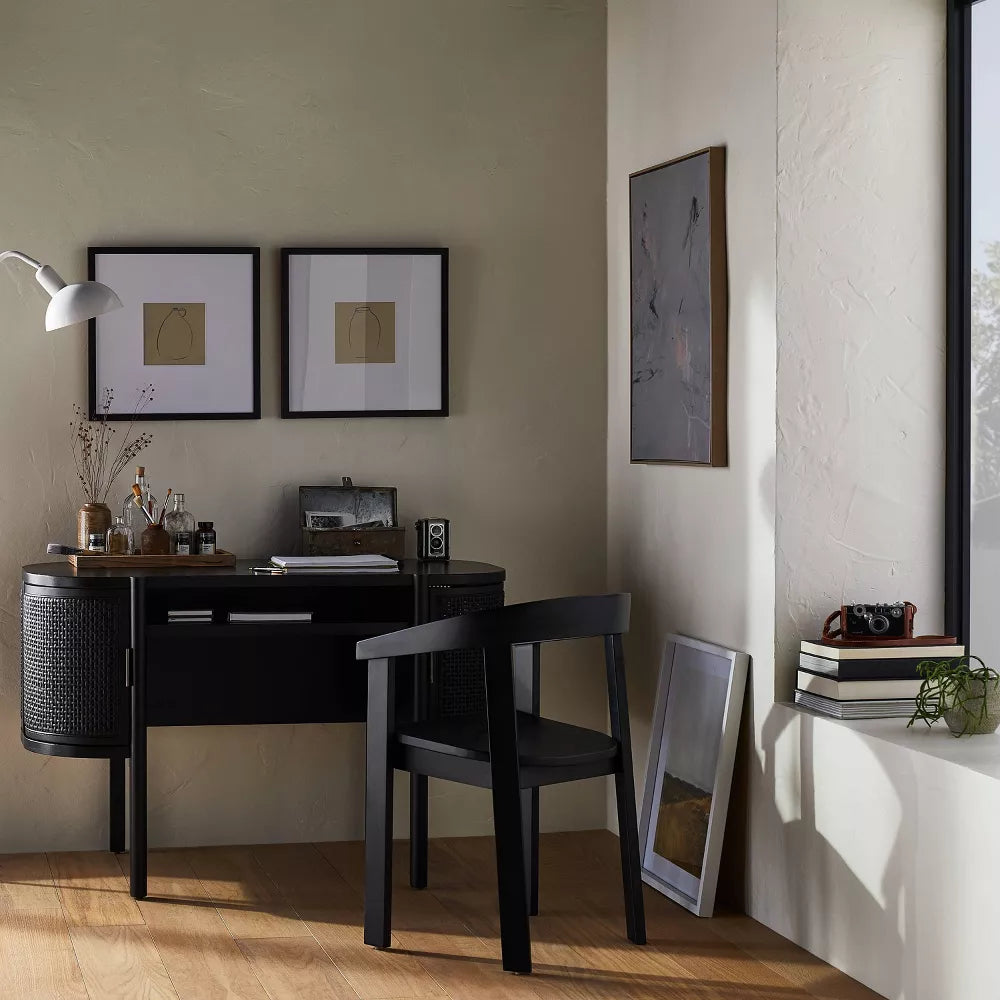 Portola Hills Caned Desk Black - Threshold designed with Studio McGee