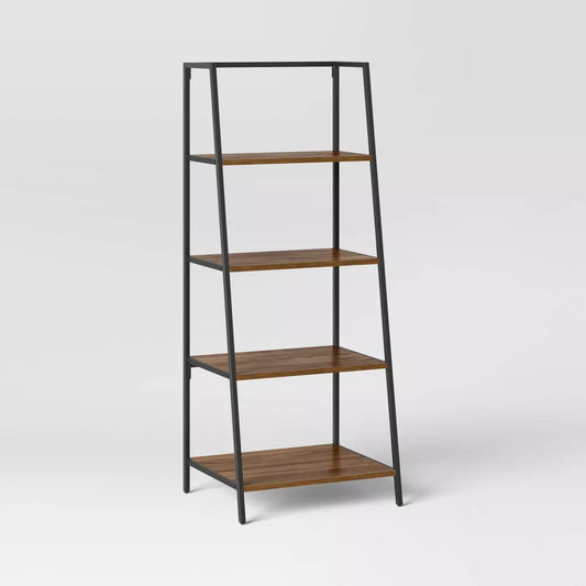 60" Loring 4 Shelf Trestle Bookcase Walnut - Threshold