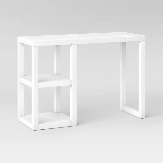 Carson Wood Writing Desk with Storage White - Threshold