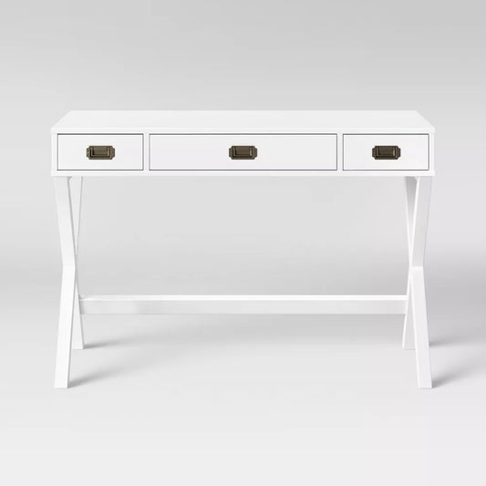 Campaign Wood Writing Desk with Drawers - Threshold