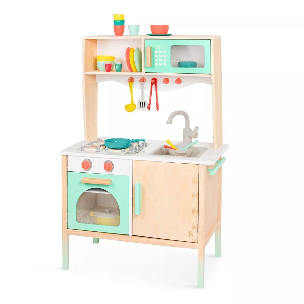 B. toys Wooden Play Kitchen - Mini Chef Kitchenette