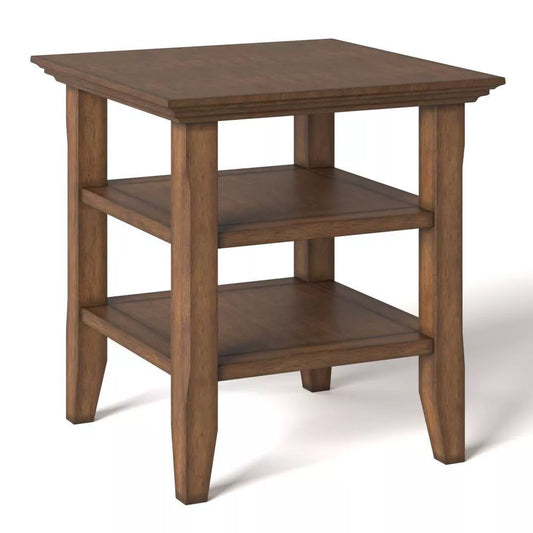 19" Normandy End Table Rustic Natural Brown - WyndenHall