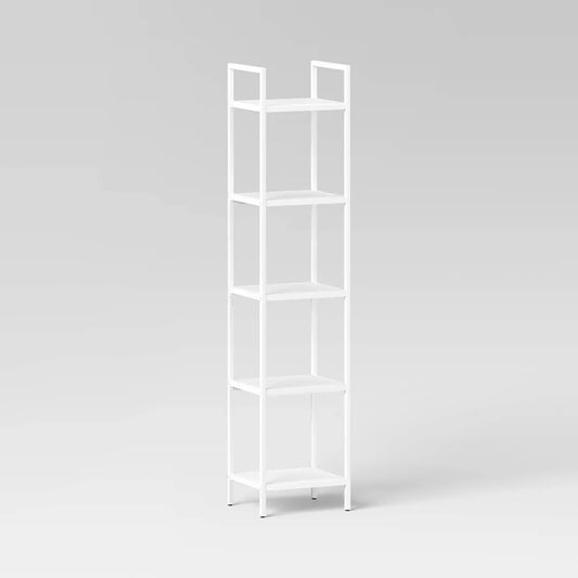 72" Loring Narrow Bookcase White - Threshold