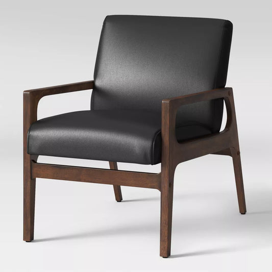 Peoria Wood Armchair Black Ships Flat - Threshold