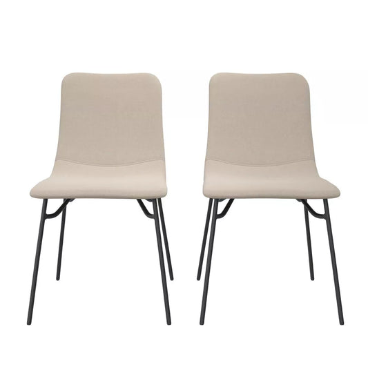 2pk Turnbull Upholstered Dining Chairs Cream - Project 62