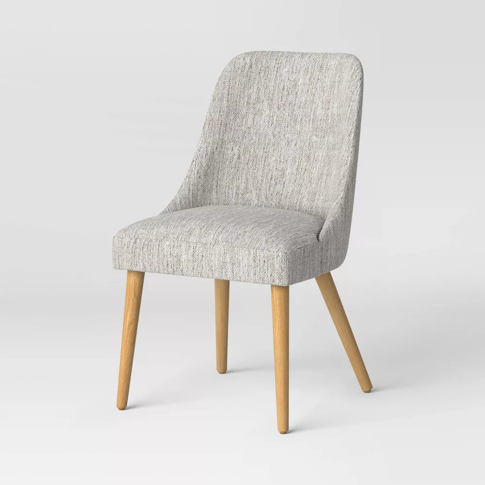 Geller Modern Dining Chair Cream/Natural Wood- Project 62