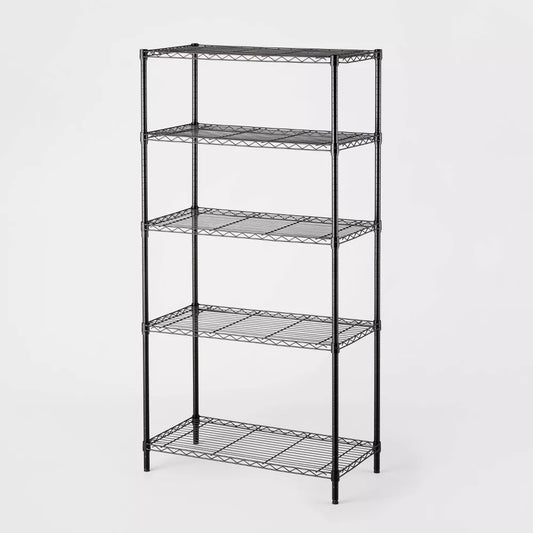 5 Tier Wire Shelving - Brightroom™Black