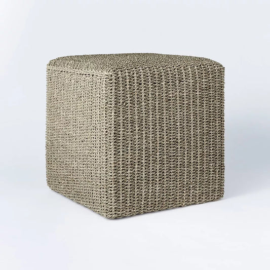 Lynwood Square Woven Cube Natural - Threshold designed with Studio McGee