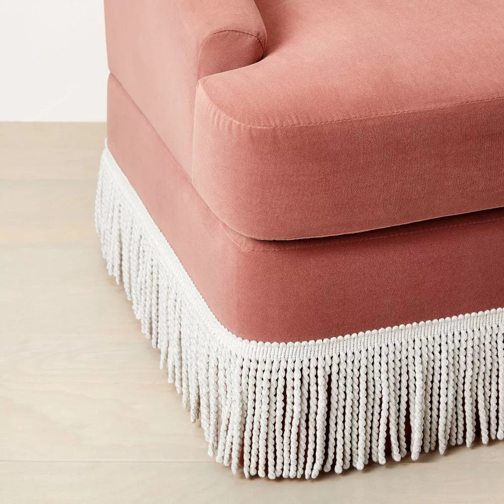 Alberhill Velvet Accent Chair with Fringe - Opalhouse designed with Jungalow