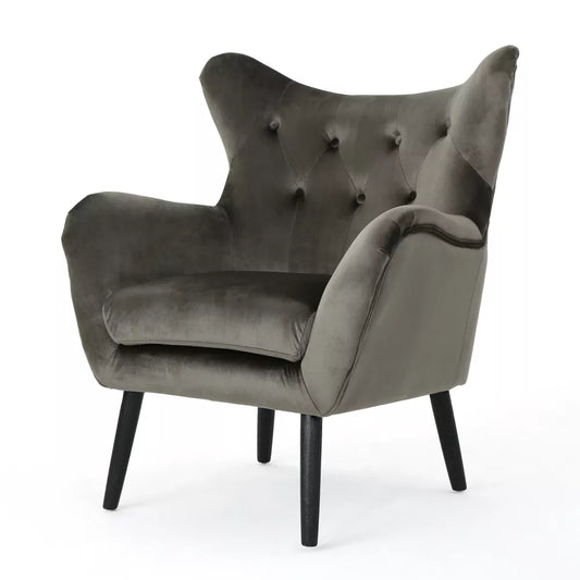 Alyssa New Velvet Armchair Gray - Christopher Knight Home