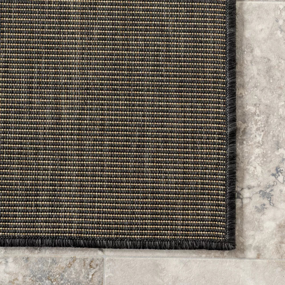 Nakia Transitional Dark Gray 9ft. 6in. x 12ft. Indoor/Outdoor Area Rug