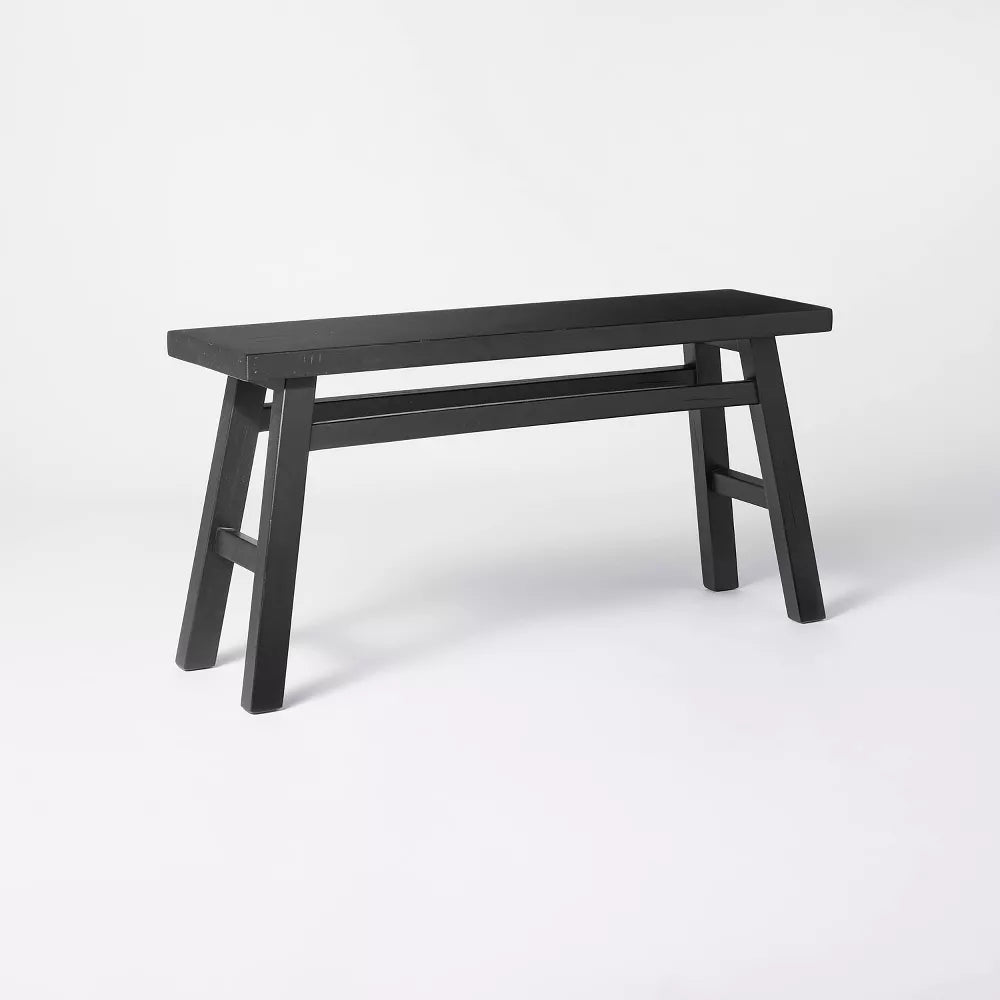 Thatcher Wood Bench Black - Threshold designed with Studio McGee
