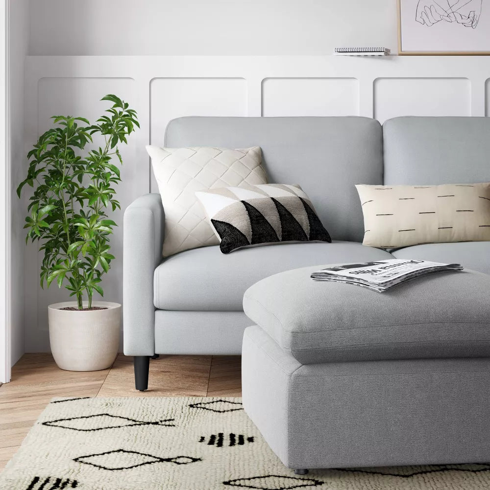 Allandale Modular Sectional Sofa Ottoman Gray- Threshold