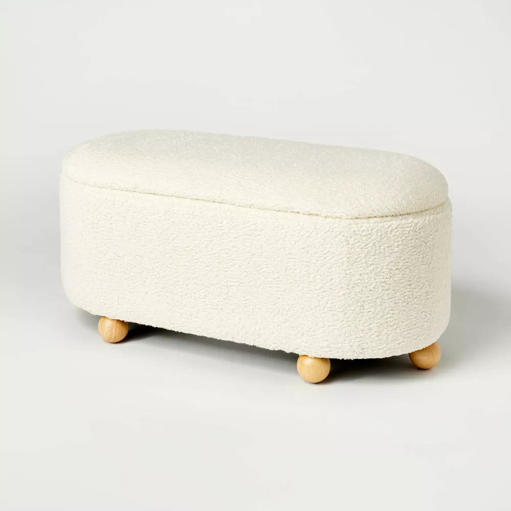 Havenstone Pill Shaped Boucle Storage Bench - Studio McGee