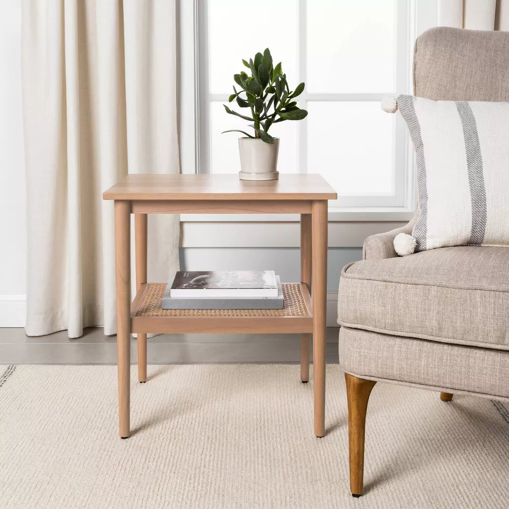 Cane Accent Side Table Natural - Hearth & Hand