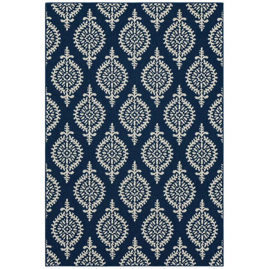 Paisley Tufted Rug 5x7 Indigo - Threshold