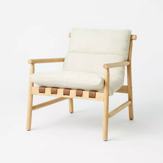 Holly Sling Back Accent Chair Cream/Natural (FA) - Threshold designed with Studio McGee