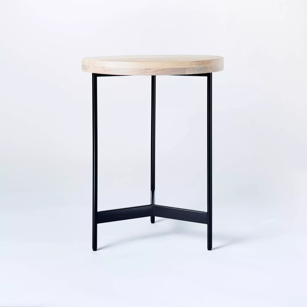 Villa Park Round Wooden Fully Assembled End Table -Threshold designed with Studio McGee