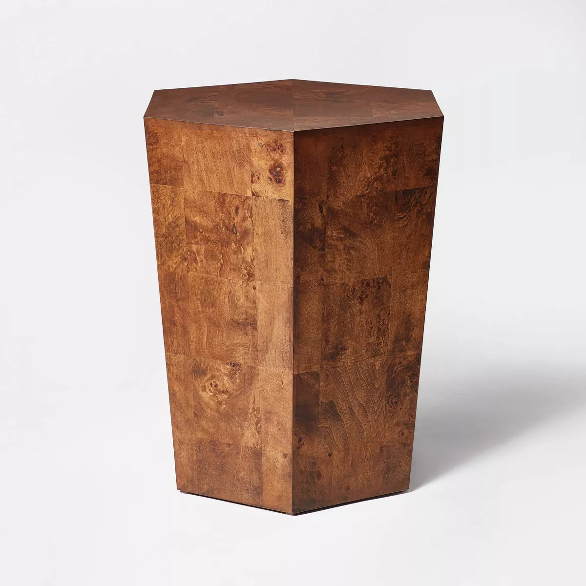 Ogden Burled Wood Accent Table - Threshold™ designed with Studio McGee-Dark Brown