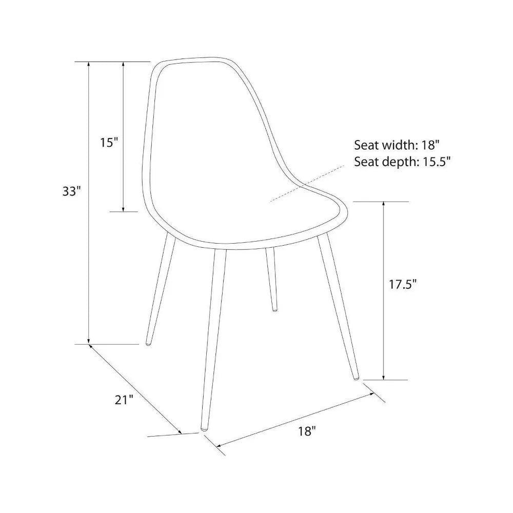 2pk Copley Dining Chairs Plastic White -Threshold