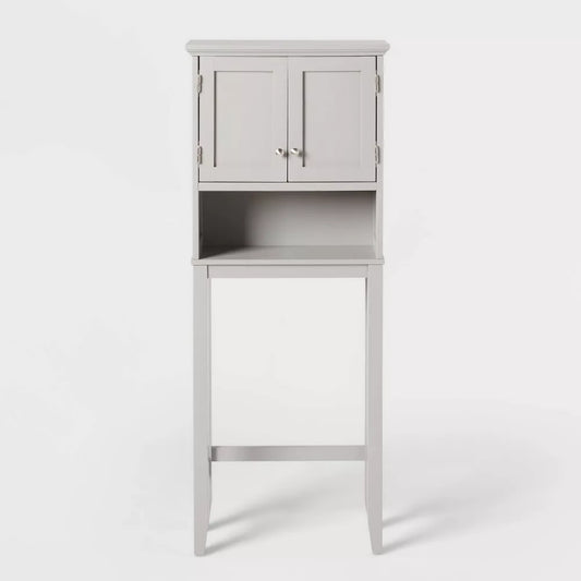 Wood Space Saver Etagere Gray - Threshold