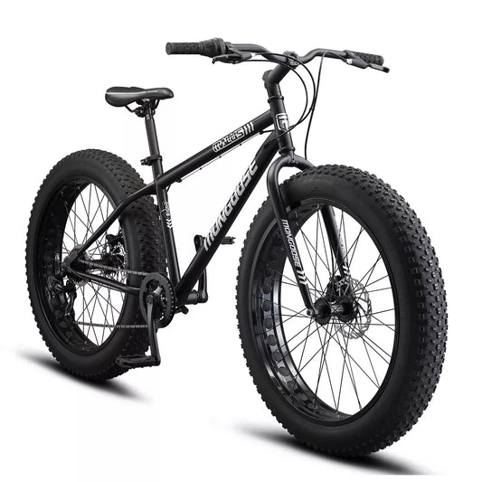 Mongoose Adult Malus 26" Fat Tire Mountain Bike Black